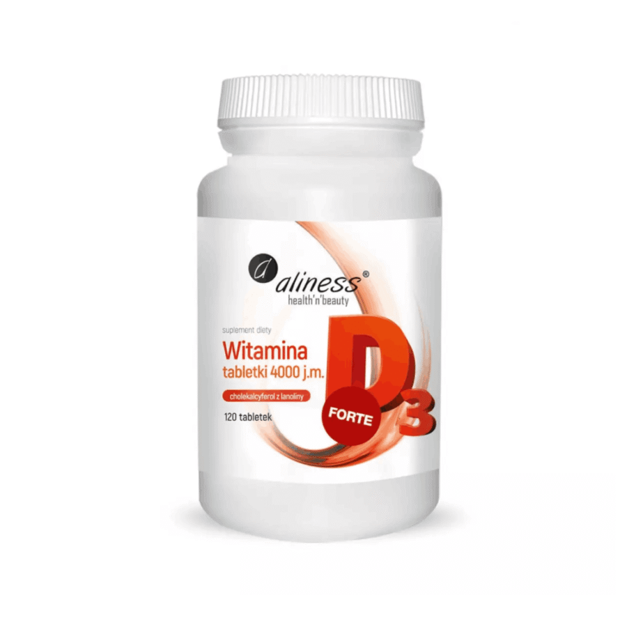 Witamina D3 FORTE oil 4000 - Aliness - 120 kapsułek