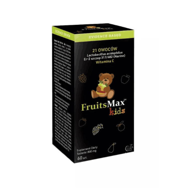 FruitsMax Kids 500mg - Narum - 60 tabletek do ssania