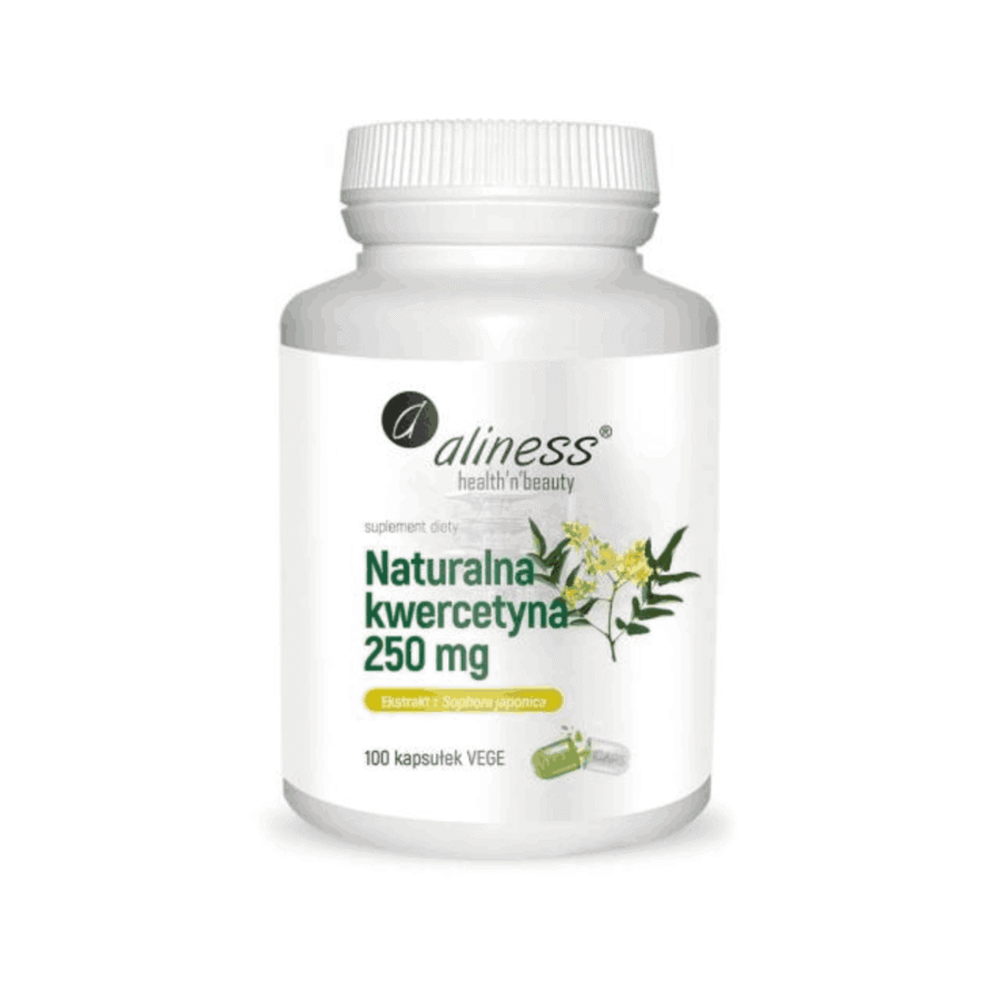 Naturalna kwercetyna 250 mg - Aliness - 100 kapsułek