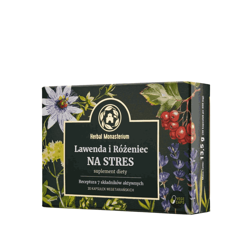 Lawenda i Różeniec na Stres - Herbal Monasterium - 30 kapsułek