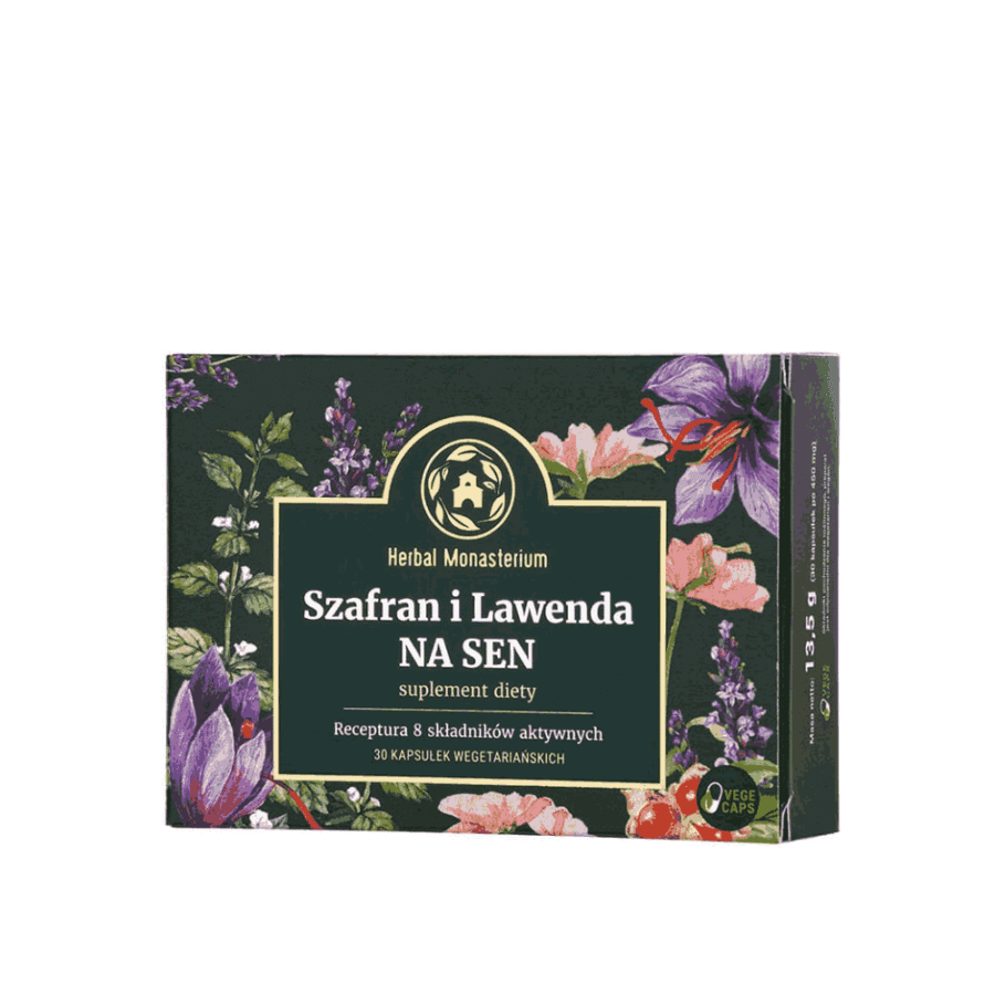 Szafran i Lawenda na Sen - Herbal Monasterium - 30 kapsułek
