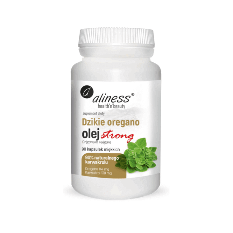 Dzikie oregano olej STRONG 100% naturalny - Aliness - 90 kapsułek