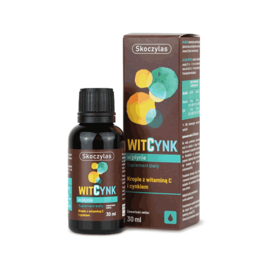 WitCynk w płynie - Witamina C i Cynk - Skoczylas - 30 ml