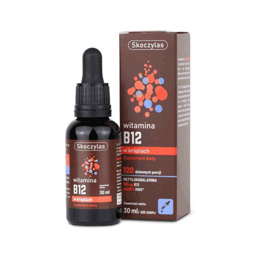 Witamina B12 w kroplach - forma metylowana - Skoczylas - 30 ml