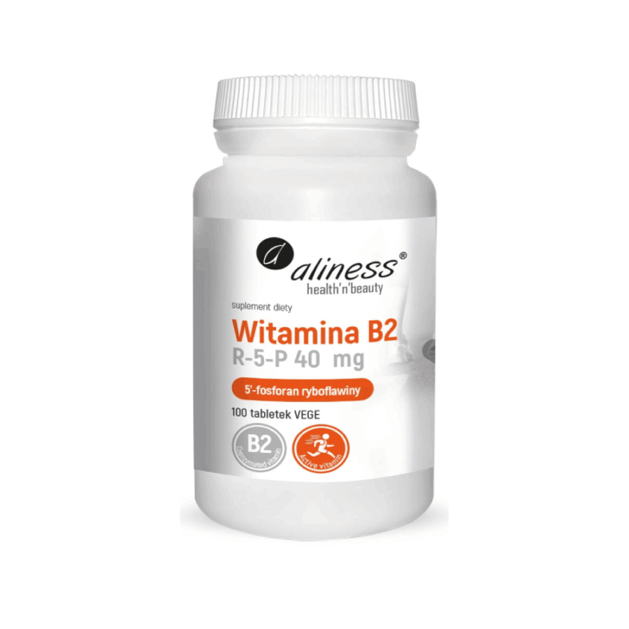Witamina B2 R-5-P ryboflawina 40 mg - Aliness - 100 tabletek