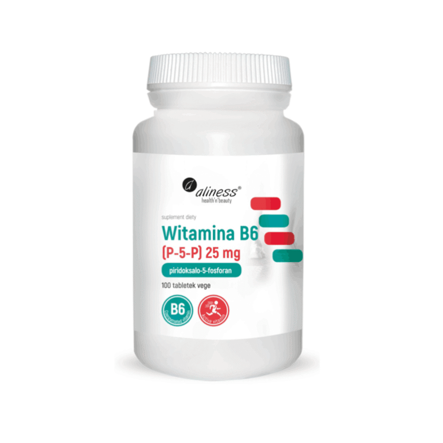 Witamina B6 25 mg - P-5-P - Aliness - 100 tabletek