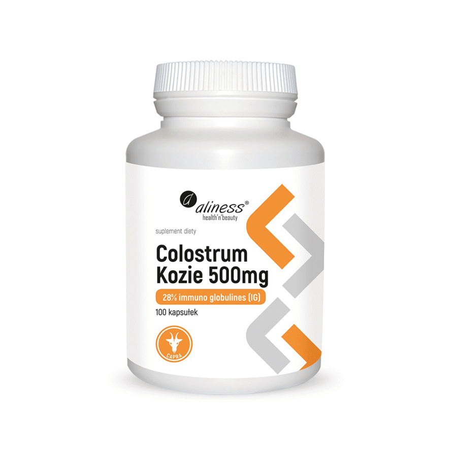 Colostrum kozie IG 28% 500 mg - Aliness - 100 kapsułek