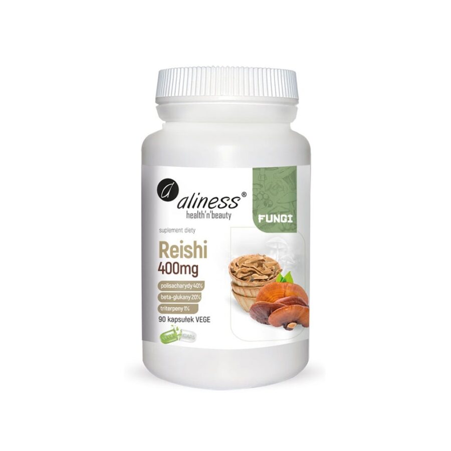 Reishi ekstrakt owocniki 400mg - Aliness - 90 kapsułek
