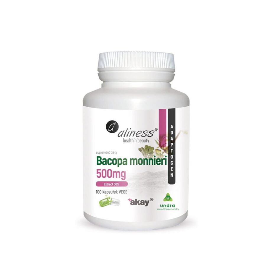 Bacopa monnieri extract 50% - Aliness - 100 kapsułek