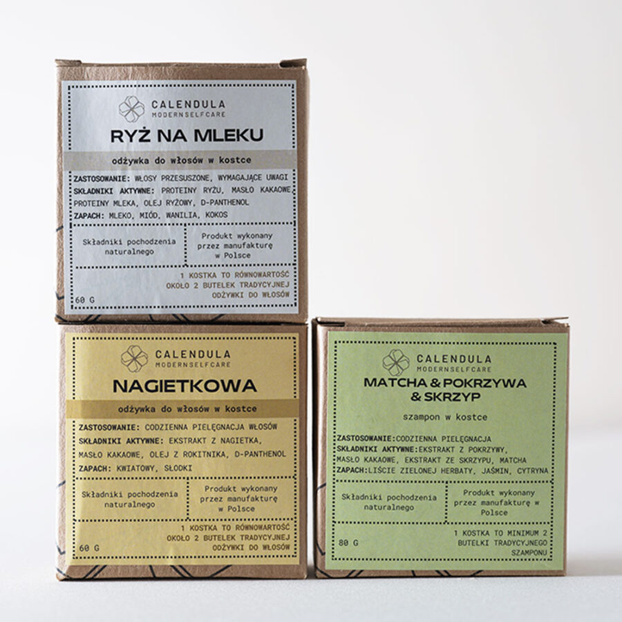 Odżywka w kostce NAGIETKOWA - Calendula - 60 g