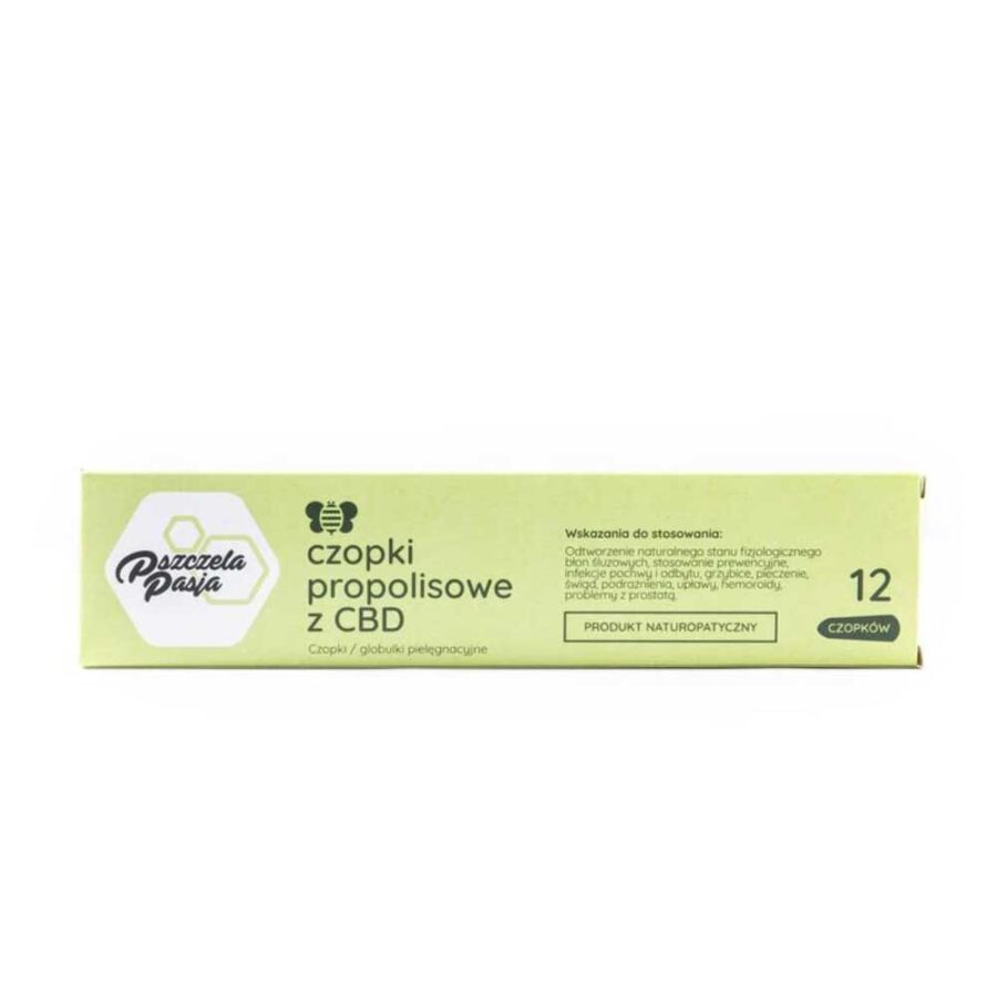 Czopki propolisowe z CBD - Pszczela Pasja - 12 czopków