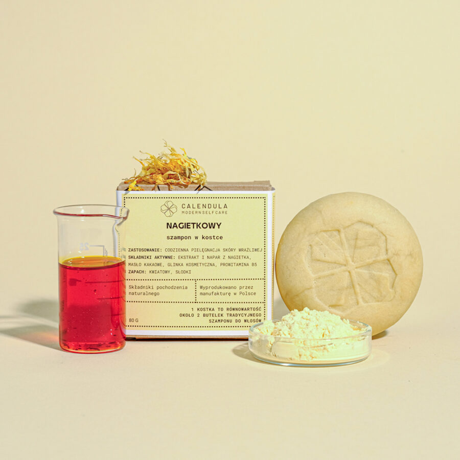 Naturalny szampon NAGIETKOWY w kostce - Calendula - 80 g