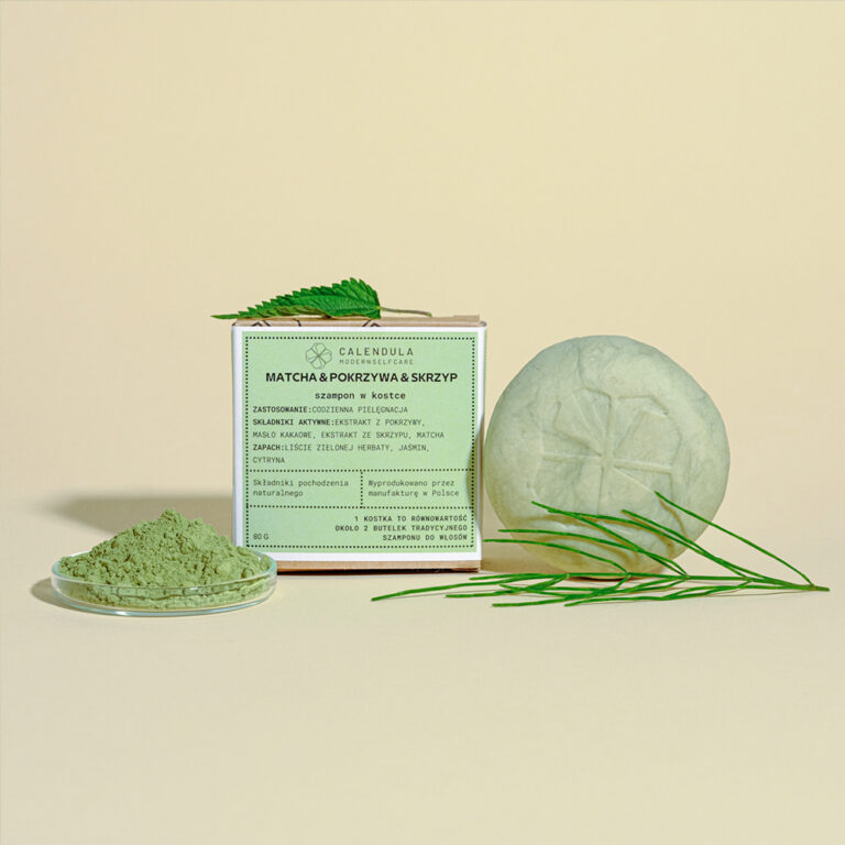 Szampon pokrzywowy w kostce - Calendula - 80 g