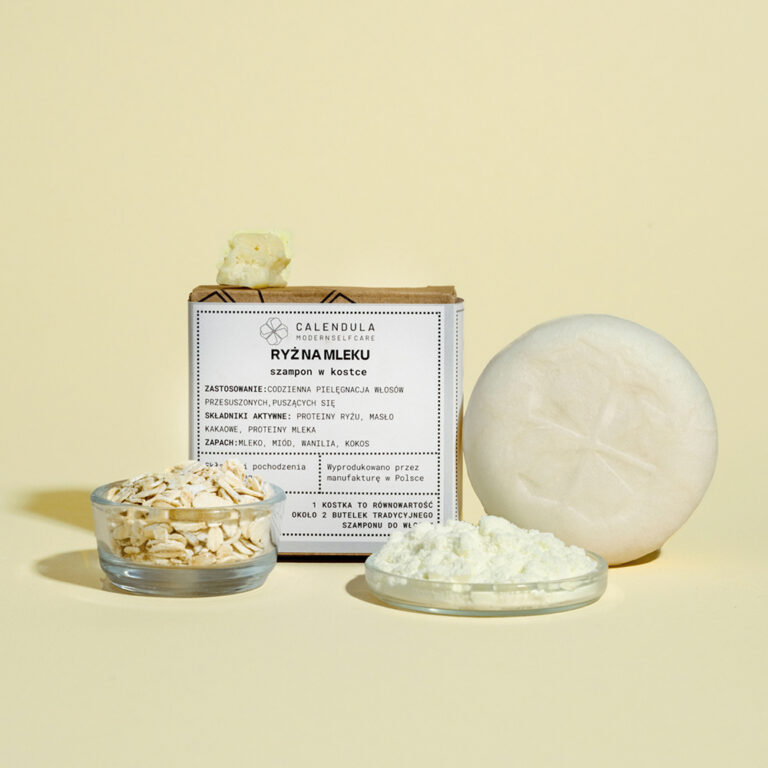 Szampon w kostce RYŻ NA MLEKU - Calendula - 80 g
