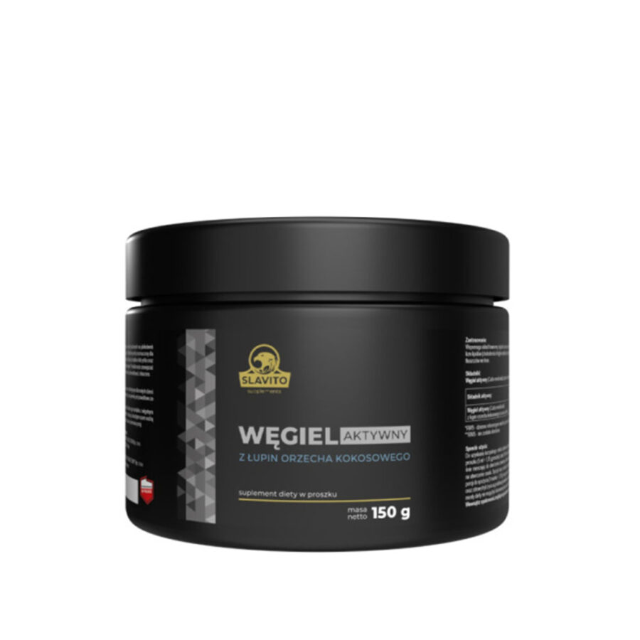 Węgiel aktywny z łupin orzecha kokosowego - Slavito - 150 g