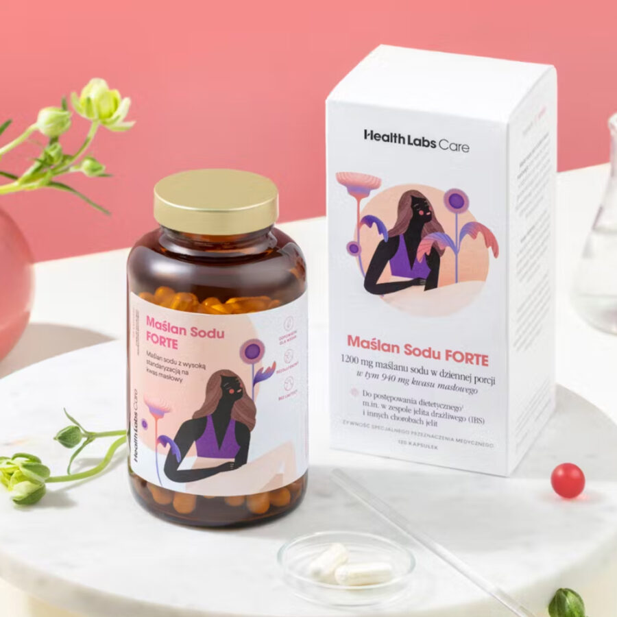 Maślan Sodu FORTE - Health Labs Care - 120 kapsułek