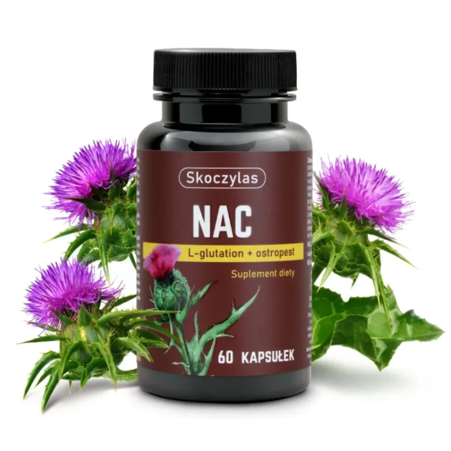 NAC Skoczylas - L-glutation, ostropest - 60 kapsułek