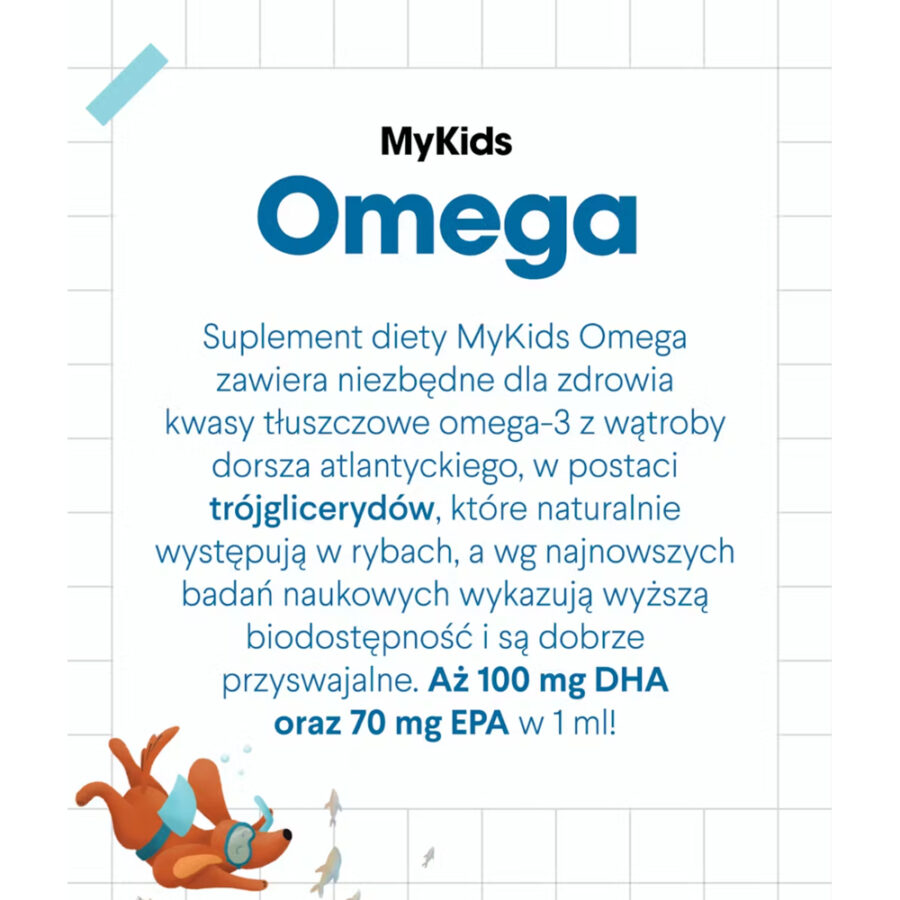 MyKids Omega - olej rybi - Health Labs Care - 100 ml