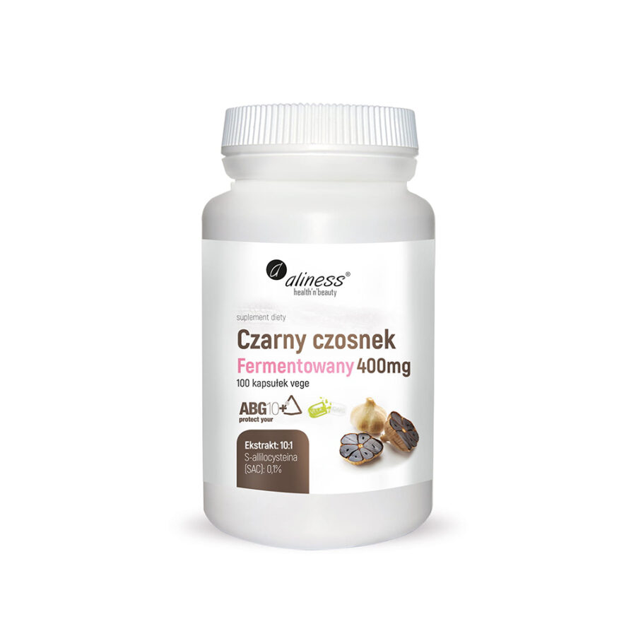 Czarny czosnek fermentowany ABG10+® 400 mg - Aliness - 100 kapsułek
