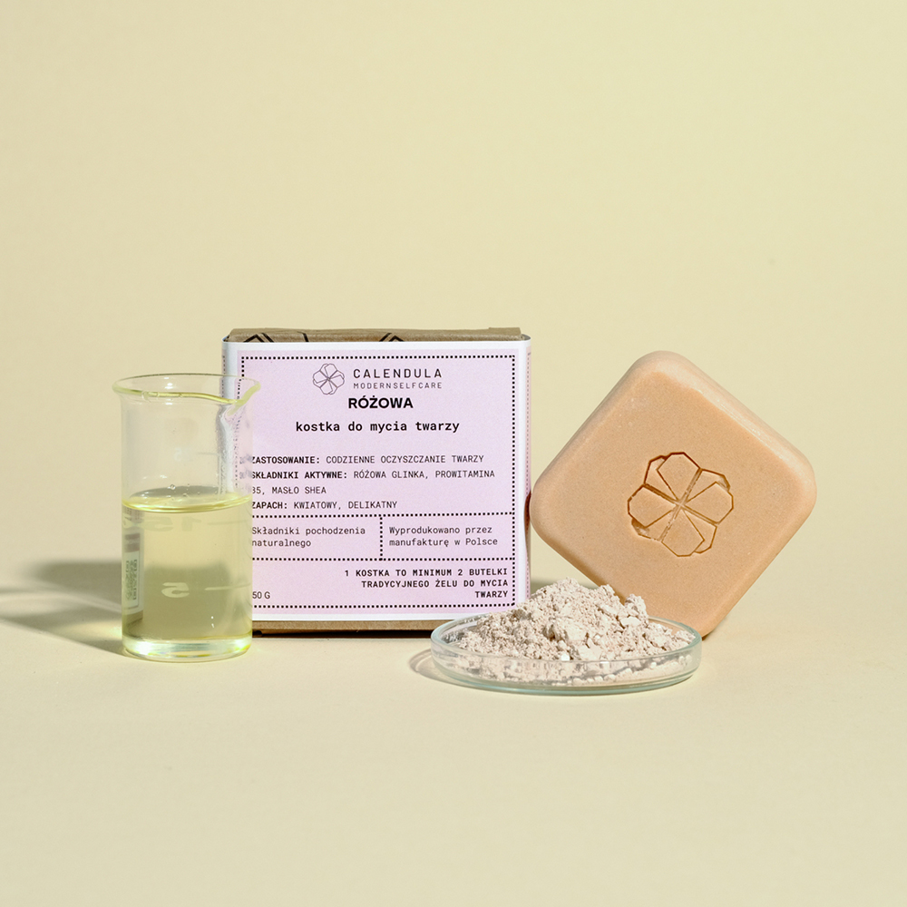 Mydło do mycia twarzy RÓŻOWA - Calendula - 50 g