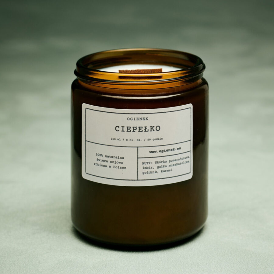 Świeca sojowa Ciepełko - Ogienek - 250 ml