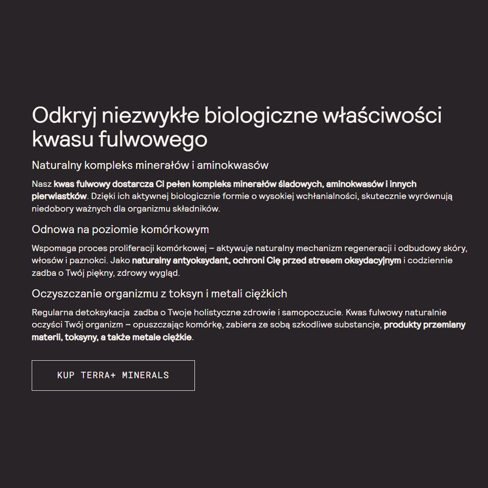 Terra+ minerals kwas fulwowy - 15 ml