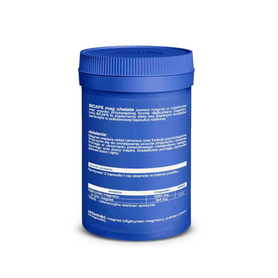 BICAPS mag chelate - diglicynian magnezu - Formeds - 60 kapsułek