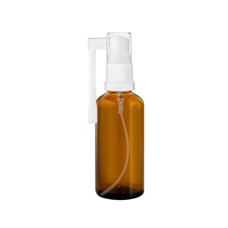 Butelka szklana z atomizerem gardłowy - 50 ml